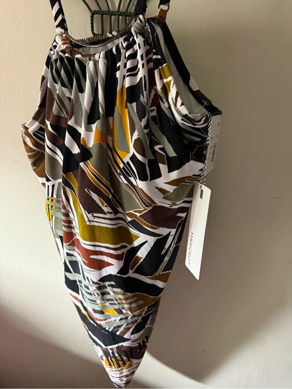 Magicsuit Leaf through Angelika Necklace Tankini Swimsuit Top size 14